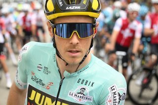 Rohan Dennis avant une étape du Tour de Romandie 2022 KEYSTONE/JEAN-CHRISTOPHE BOTT